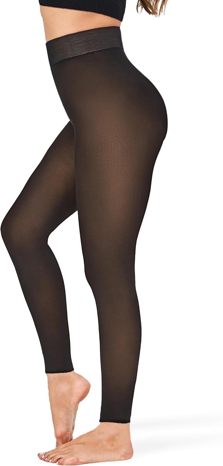 Fleece Lined Tights for Women - Warm Winter Thermal Leggings