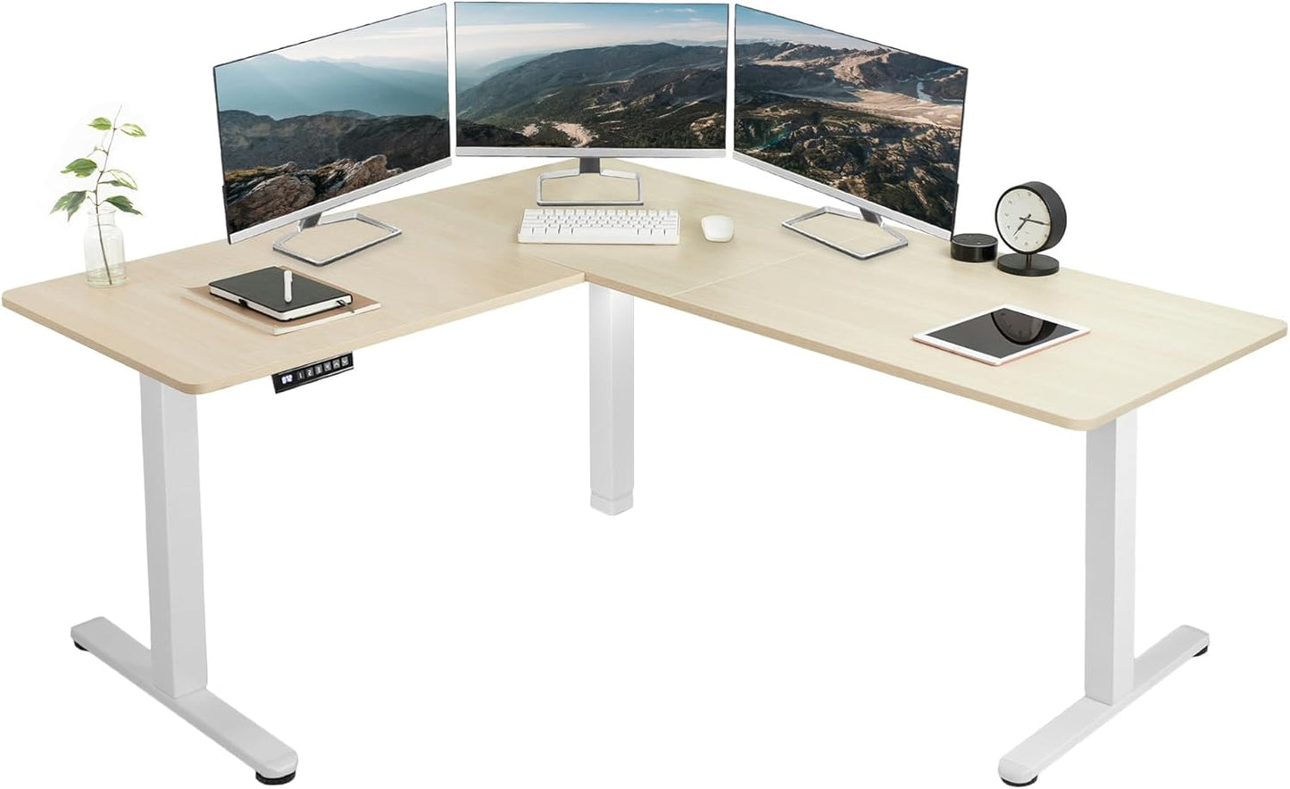 Electric L-Shaped Standing Desk with Memory Control 63ft x 55ft