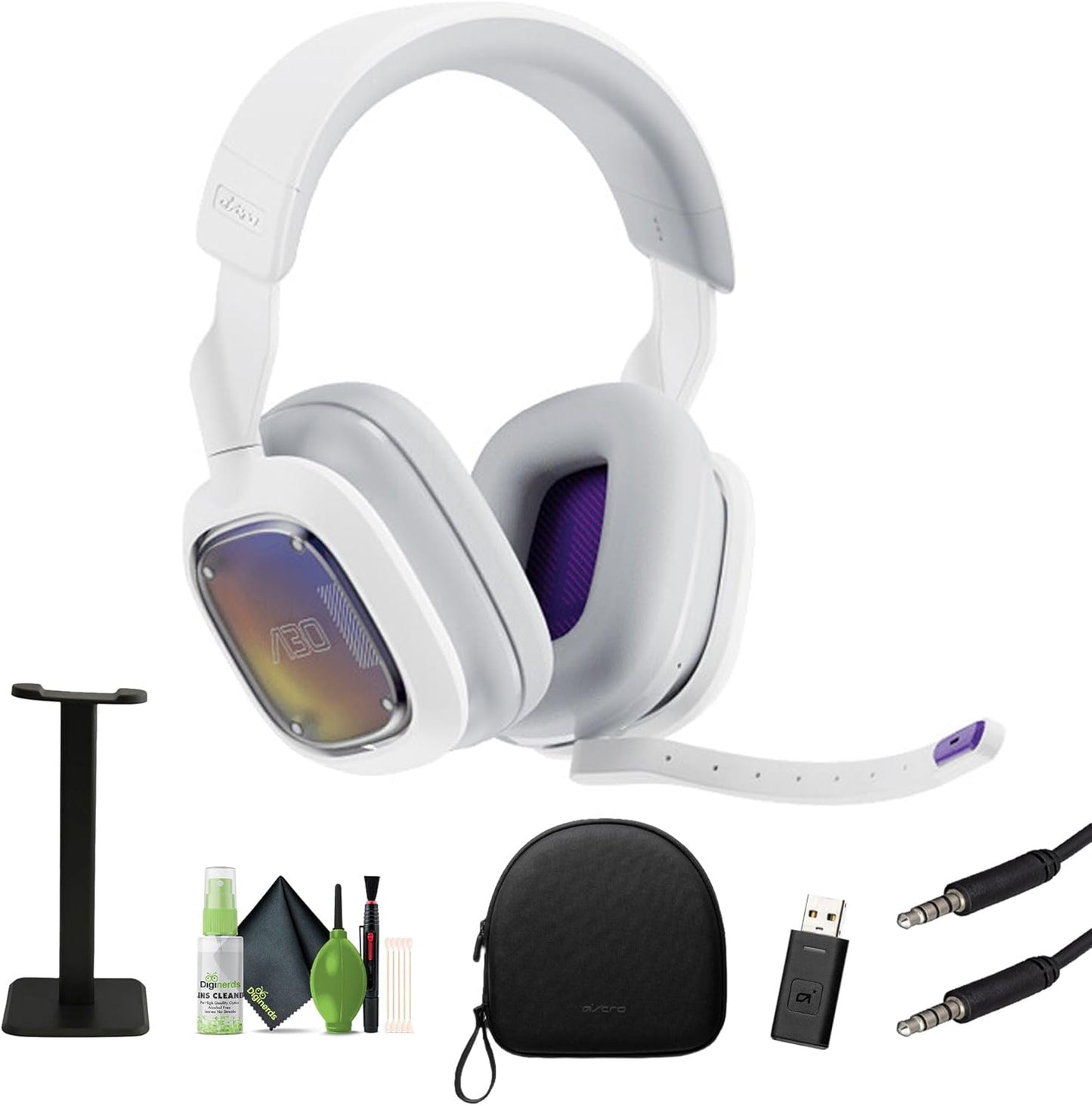 ASTRO A30 Wireless Gaming Headset - Bluetooth, 3D Audio, Detachable Boom Bundle
