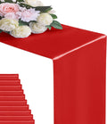 24Pack Satin Table Runner 12 x 108 in Red - Party & Wedding