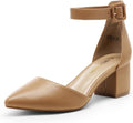 DREAM PAIRS ANNEE Pointed Toe Low Chunky Heels Pump Shoes activities
