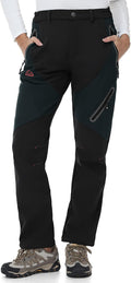 Women's Fleece Lined Ski Snow Pants Waterproof Winter Cargo - Warm