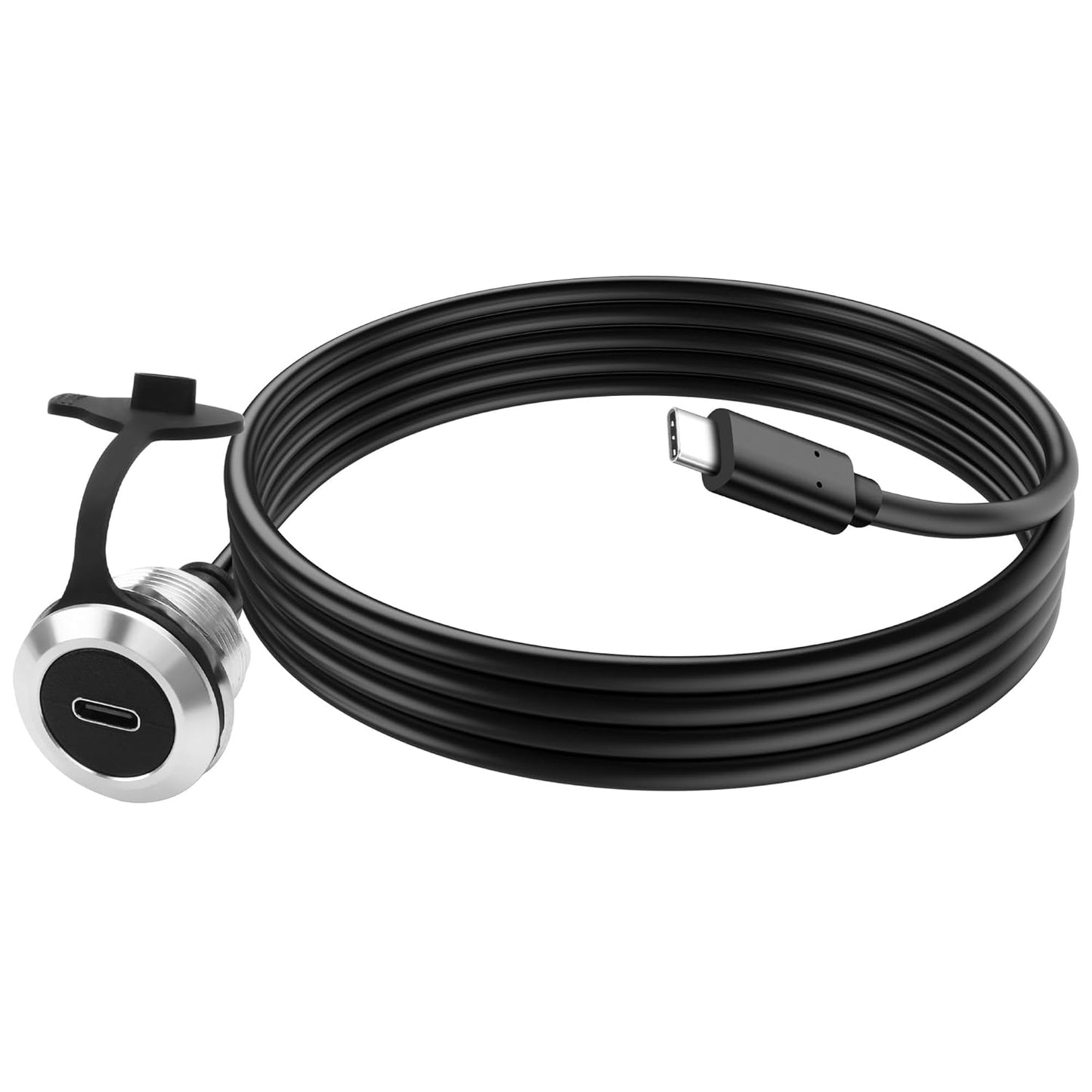 1M Type-C Panel Mount Extension Cable - Fast Data & Charging