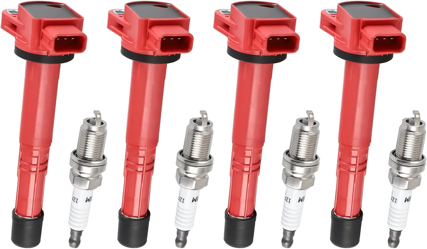 Pindex Ignition Coils and Iridium Spark Plugs for Acura Honda