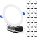 6 Inch Recessed Lighting LED Slim Downlight 24 Pack - Dimmable