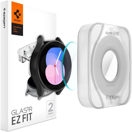 Spigen Tempered Glass 2-Pk for Samsung Galaxy Watch - Easy Install, Ultimate Protection