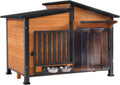 Outdoor Dog House Kennel with Chew-Proof Metal Frame - Weatherproof
