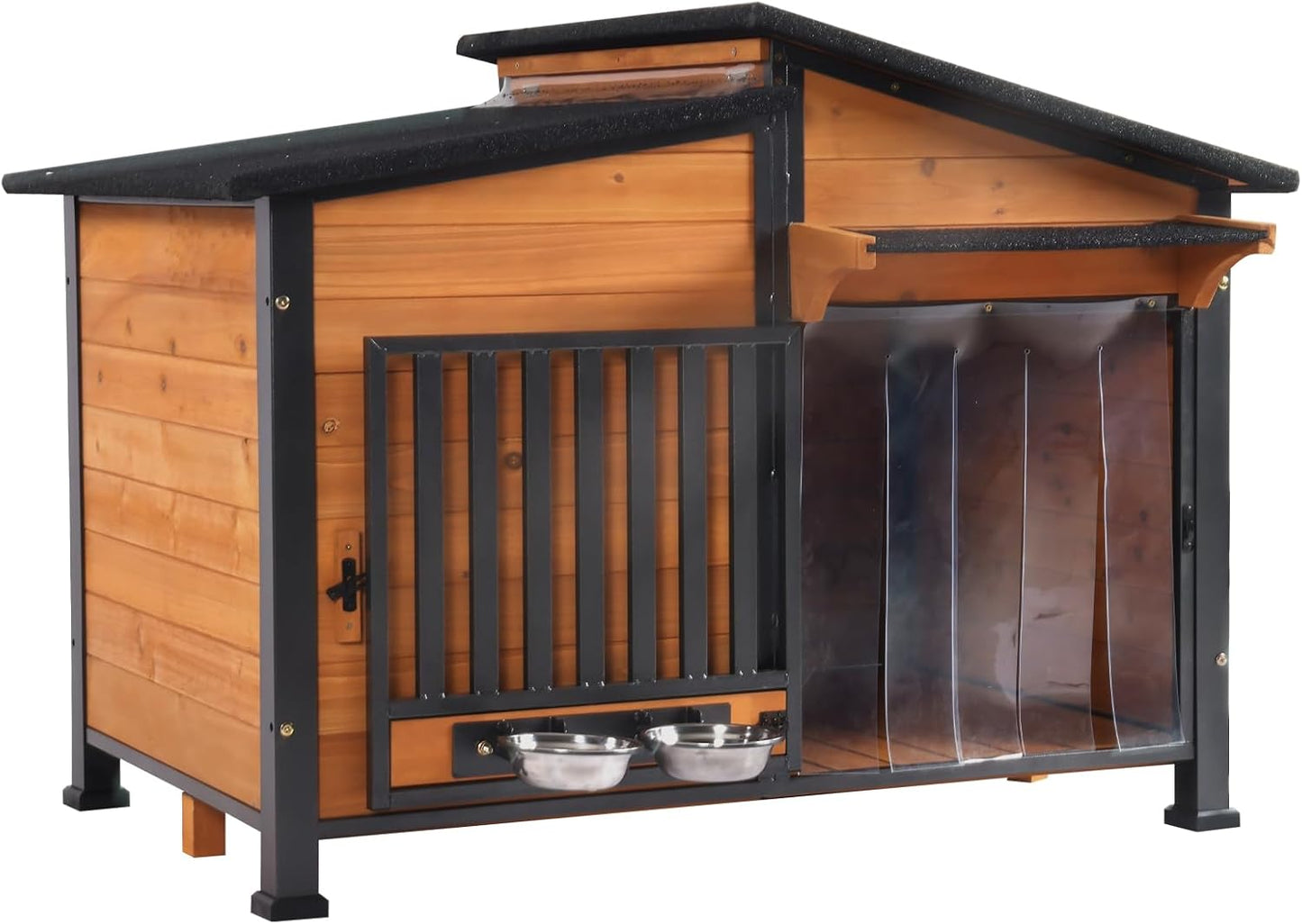 GUTINNEEN Dog House Outdoor Kennel with Chew-Proof Frame