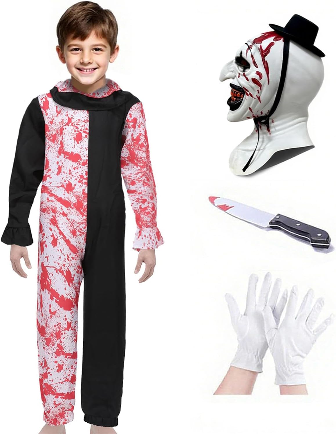 Art The Clown Costume for Kids - Scary Killer Clown Outfit