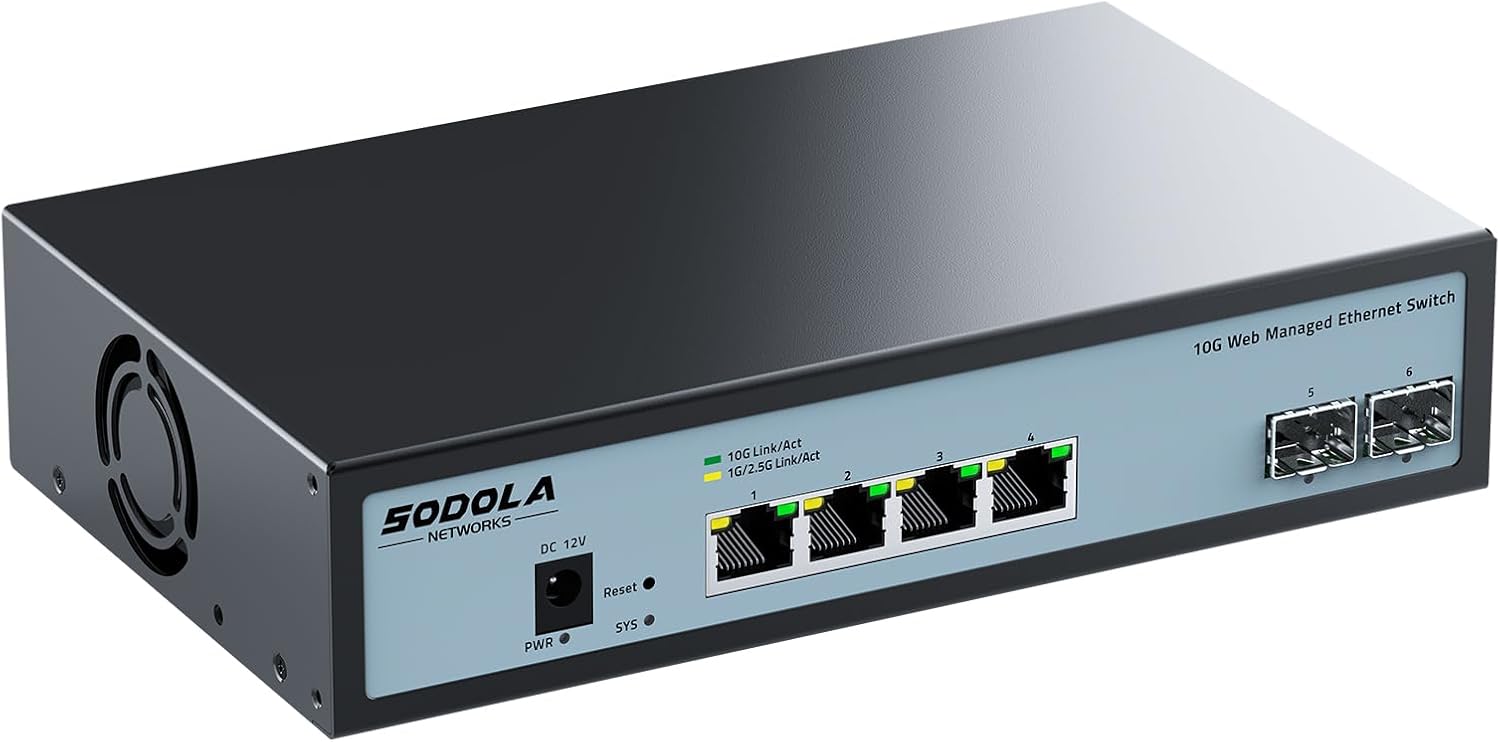 6 Port 10G Managed Switch for High-Speed Network Management