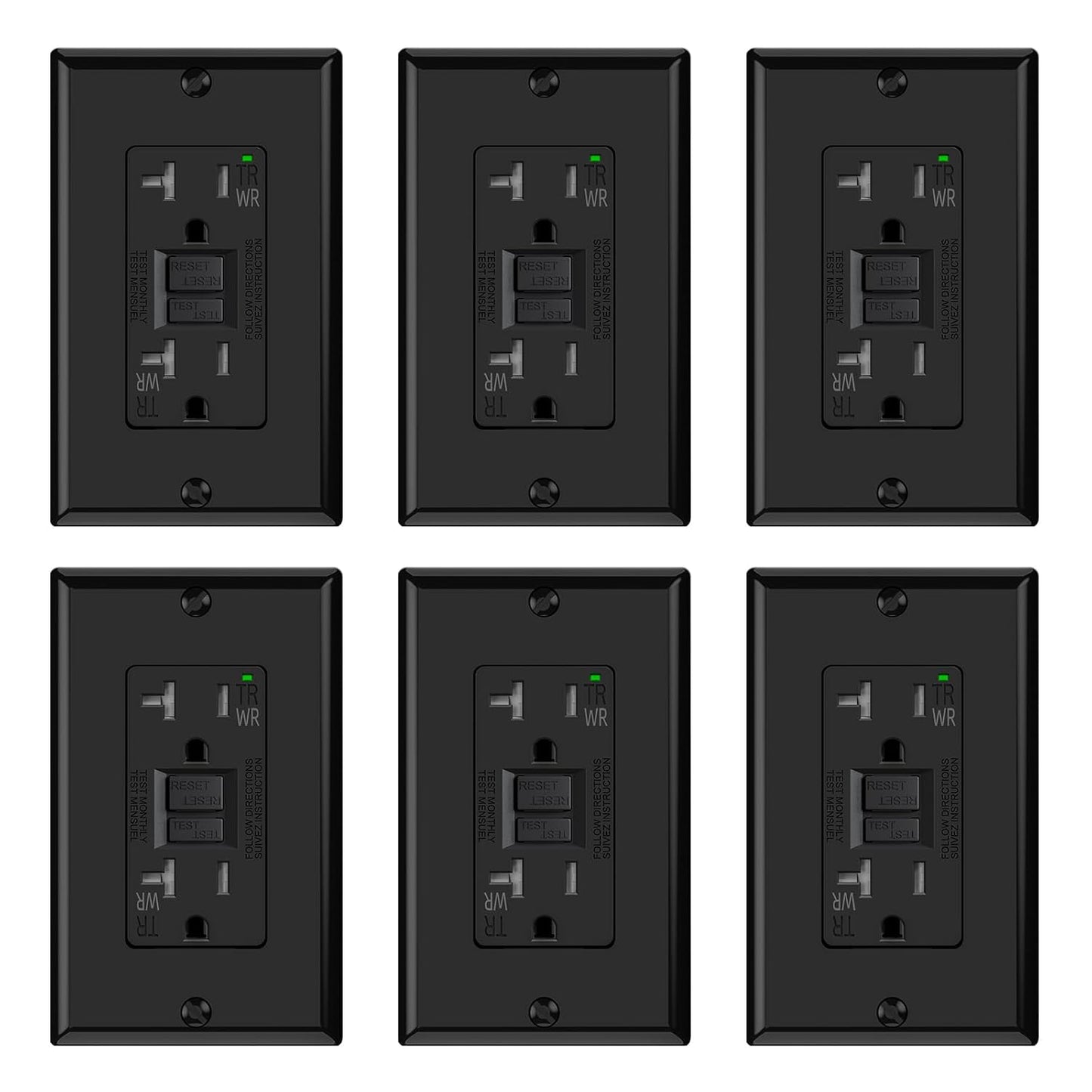 ELEGRP Outdoor GFCI Outlet 20 Amp with Self-Test Feature