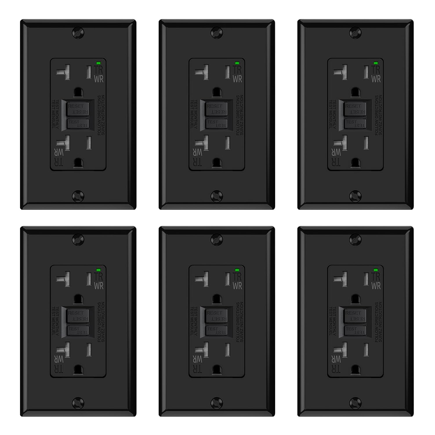 ELEGRP Outdoor GFCI Outlet 20 Amp with Self-Test Feature