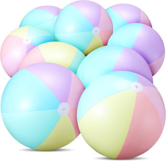 12 Pcs Jumbo Inflatable Beach Balls for Summer Fun and Games