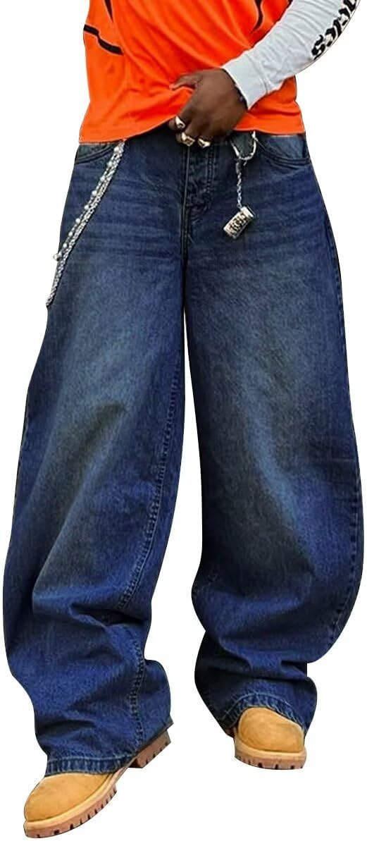 HUNGSON Baggy Jeans for Men Women Y2k Vintage Casual Pants