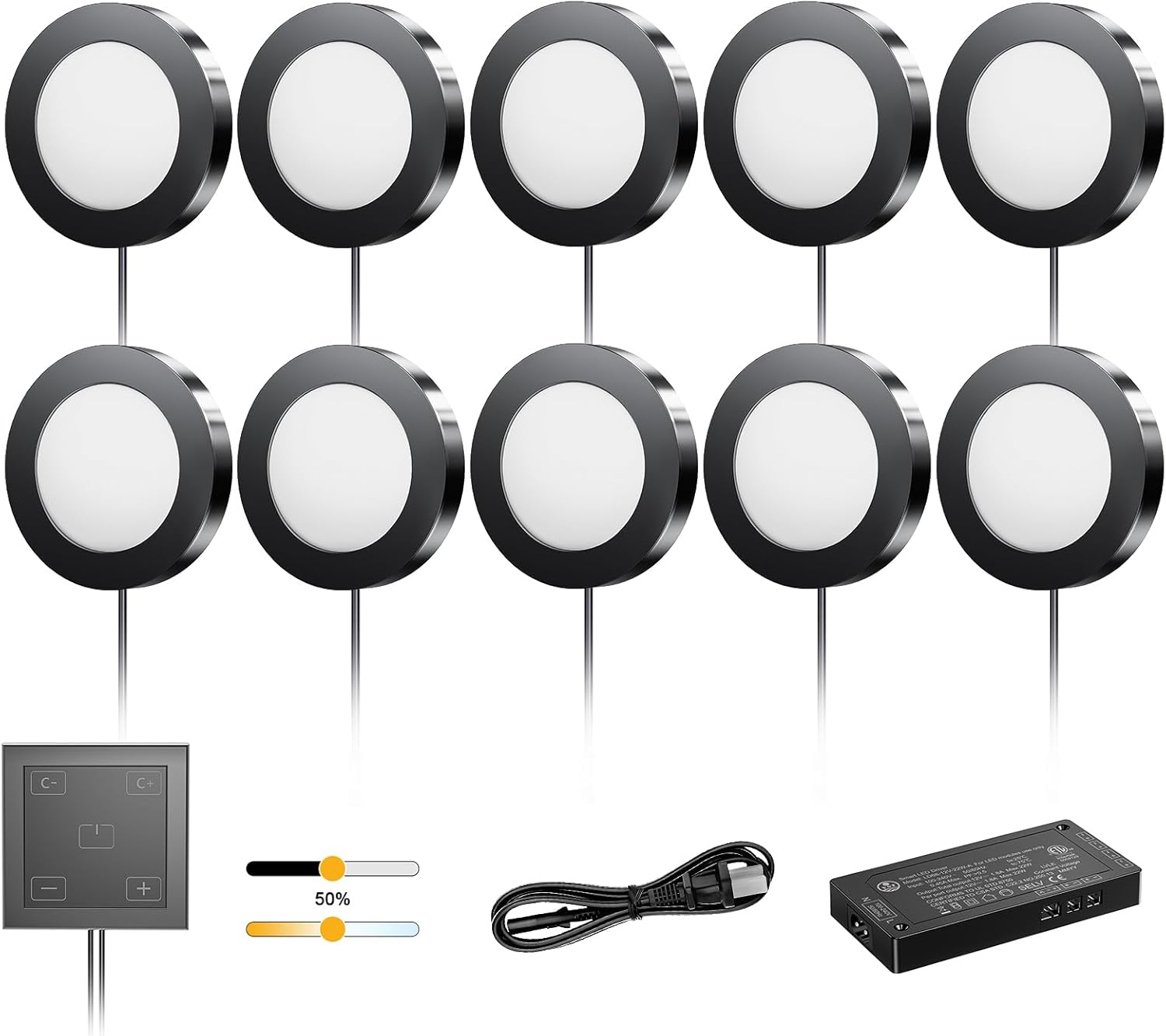 VST Under Cabinet Lights with Adjustable Brightness and CCT