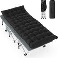 Slendor Folding Camping Cot Black - Portable Sleeping Cot for Adults