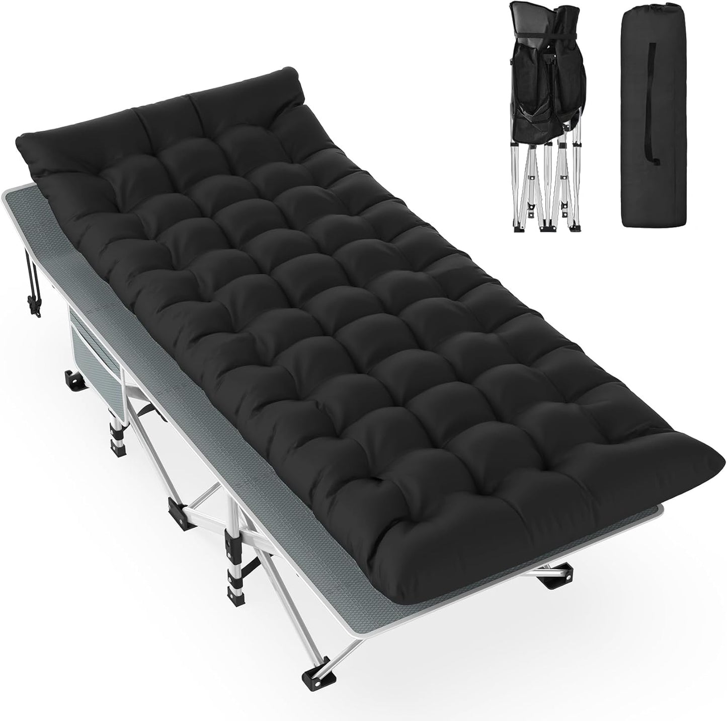 Folding Camping Cot for Adults - Portable & Comfortable Bed