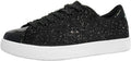 LUCKY STEP Glitter Shoes Sparkly Lace Up Fashion Sneakers - Shiny