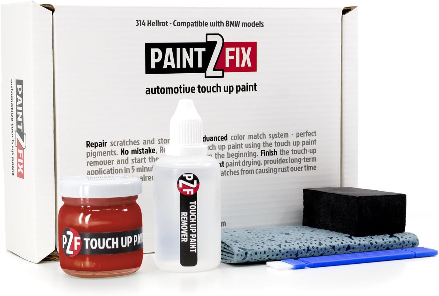 314 Hellrot Touch-Up Paint & Scratch Repair Kit for BMW Models