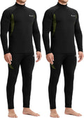 Thermal Underwear for Men Long Johns 2 Pack - Warm Fleece Base