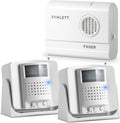 Bed Alarm Caregiver Pager with 2 Wireless Motion Sensors - Fall
