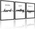 3D Wood Inspirational Office Wall Art 36in x 16in - Hand Carved