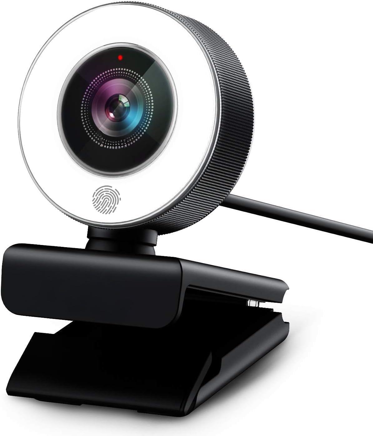 PC Webcam for Streaming HD 1080P with Adjustable Ring Light
