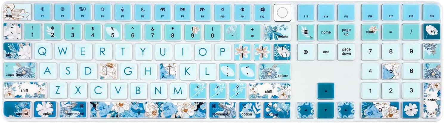 Cute Peony Silicone Cover for New iMac Magic Keyboard