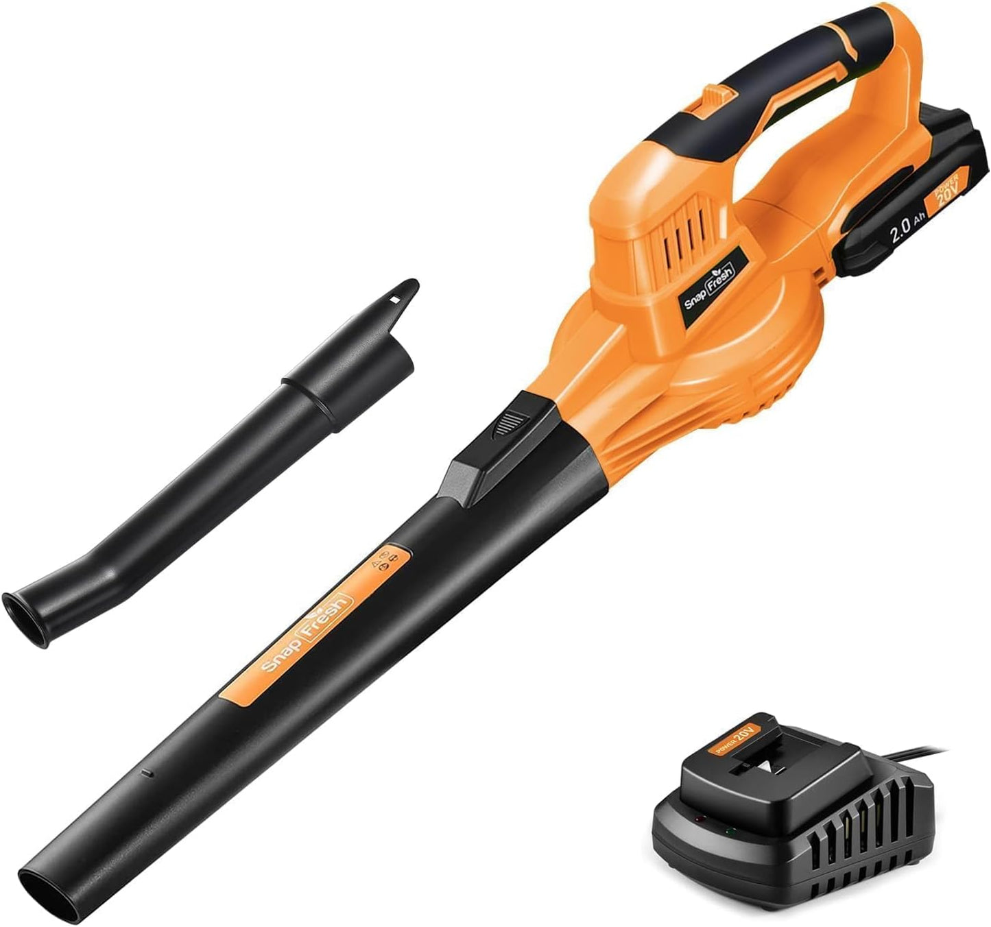 SnapFresh Cordless Leaf Blower - Lightweight 2-Speed Electric Tool