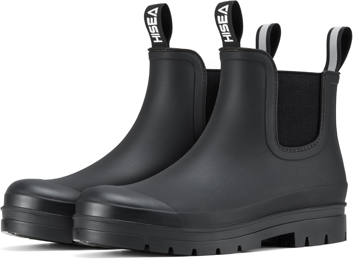 HISEA Women's Short Rain Boots - Stylish Waterproof Chelsea Boots