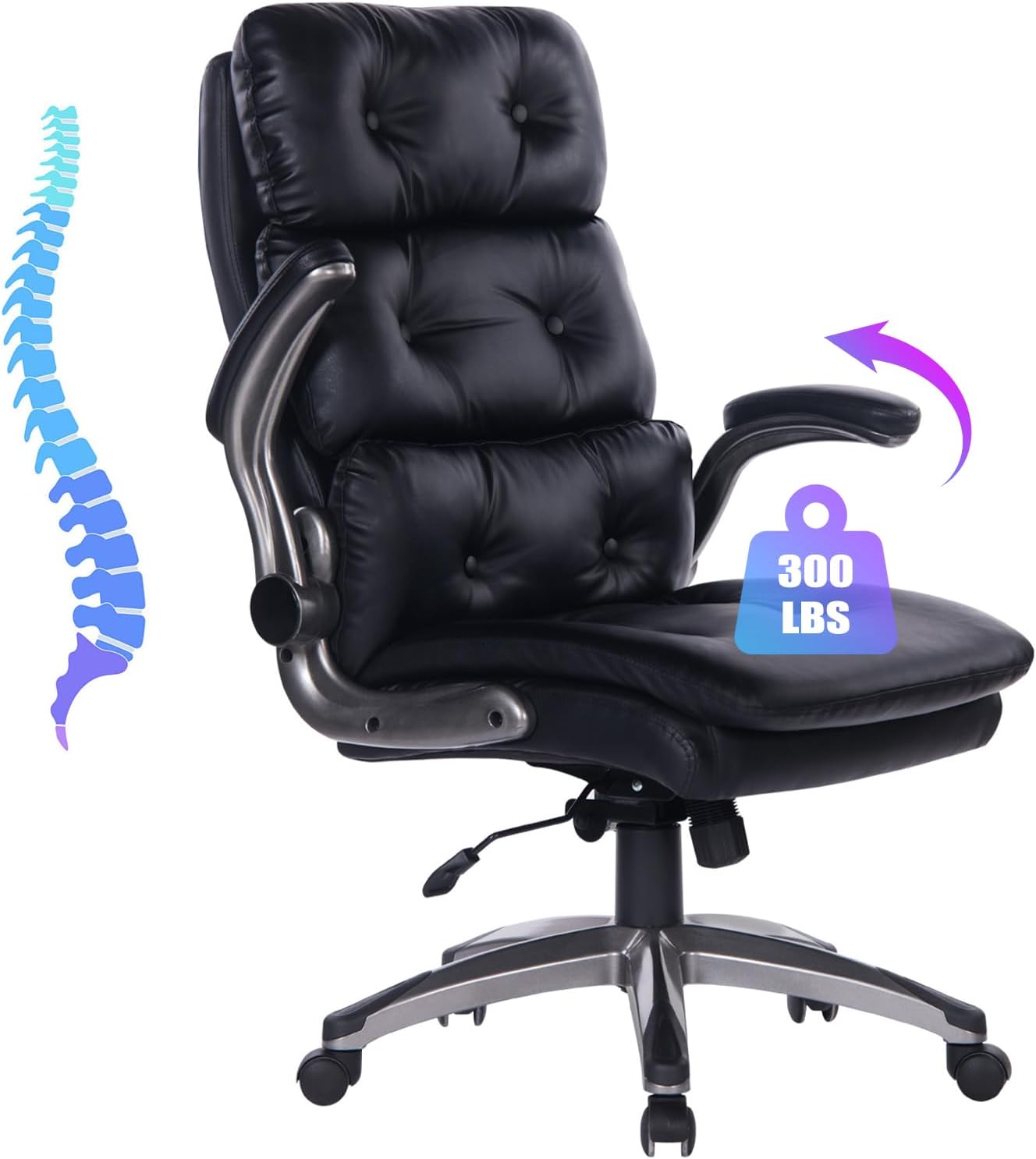 Executive Rocking Office Chair with Height Adjustable Design