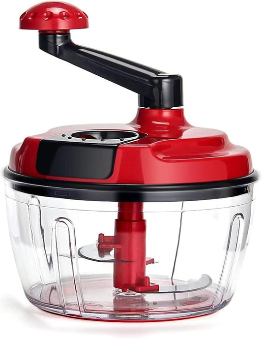 ZABBOW Hand Crank Food Processor - Effortless Chopping!
