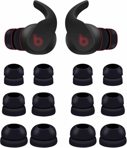 6 Pairs Double Flange Noise Reduce Ear Tips - Black
