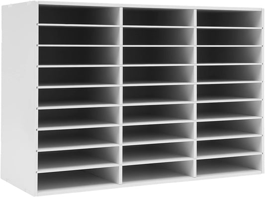 Literature Organizer with 27 Slots for Home School Office Use