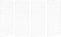 Commercial Grade Gridwall Panels Heavy Duty Grid Panel 2 by 4 - 4 Pack