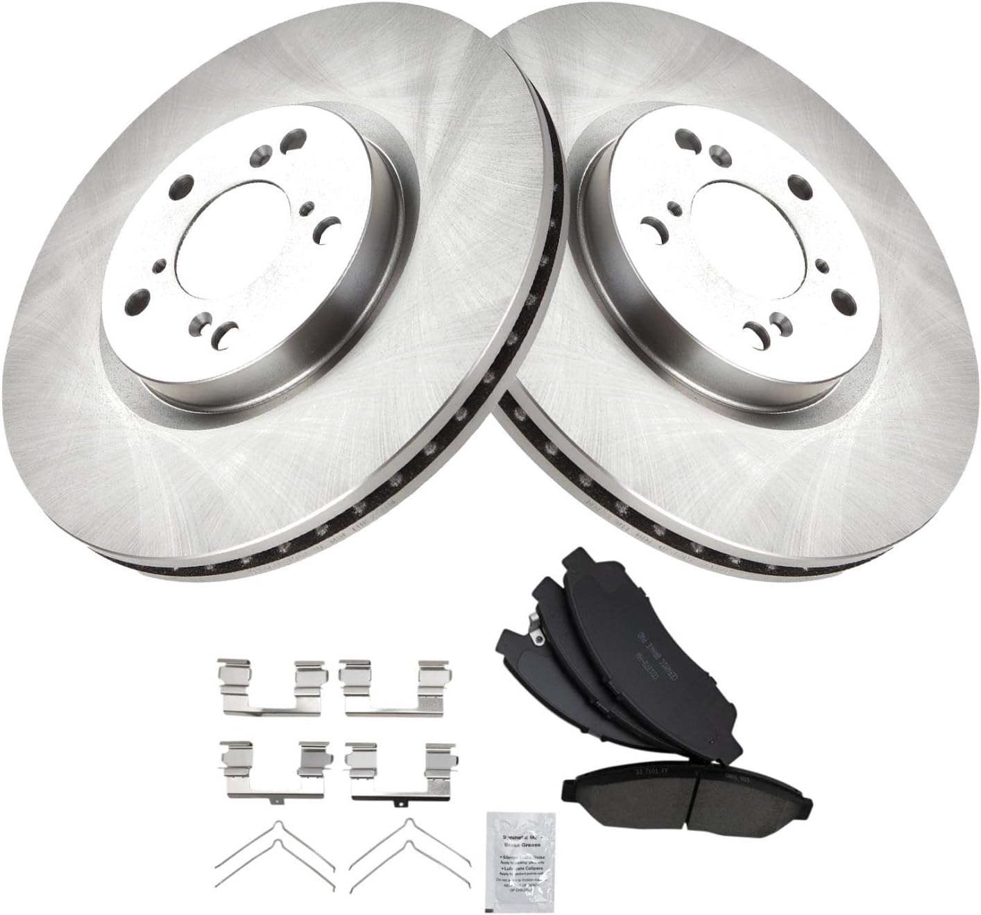 TRQ Front Brake Pad and Rotor Set for Acura MDX and Honda Pilot
