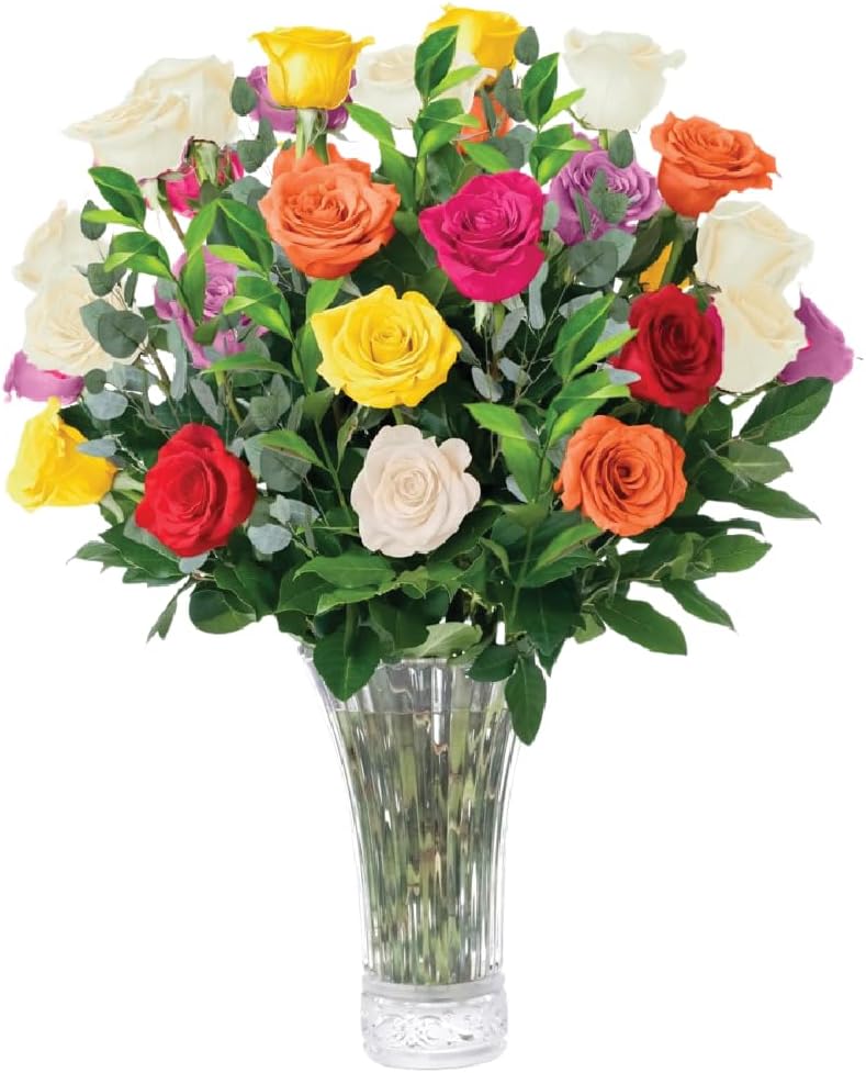 Fresh Flowers Bouquet Delivery with 24 Handpicked Roses