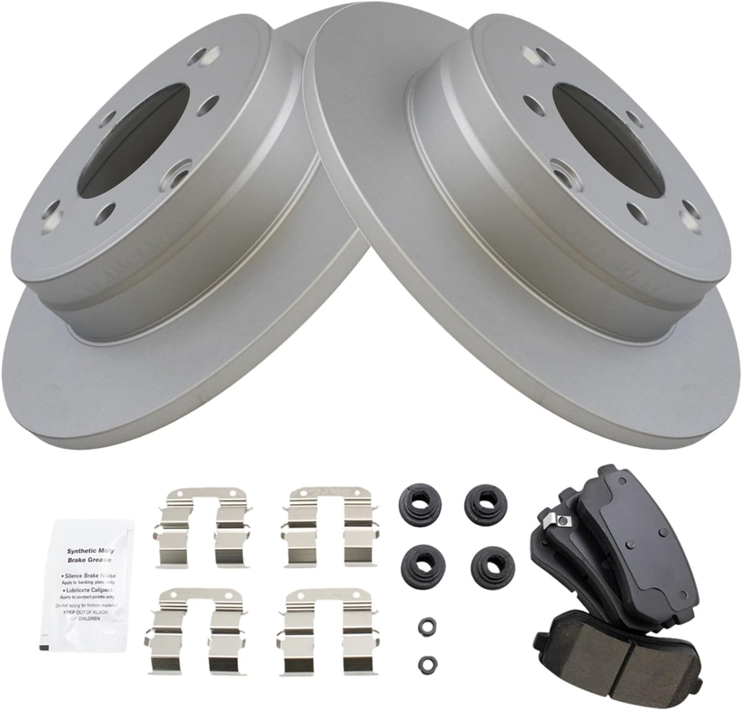 TRQ Rear Brake Pad & Rotor Kit for 2015 Hyundai Sonata & Kia
