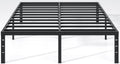 Metal Bed Frame King Size with Storage - Sturdy 14 in Platform