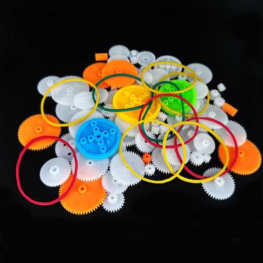 80PCS Gear Set for DC Motor & RC Car - DIY Toy Model Kit