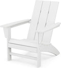 Modern Adirondack Chair - Durable White Outdoor Lounge