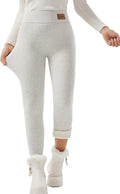 Women Winter Thick Fleece Lined Thermal Leggings - High Waist Fit