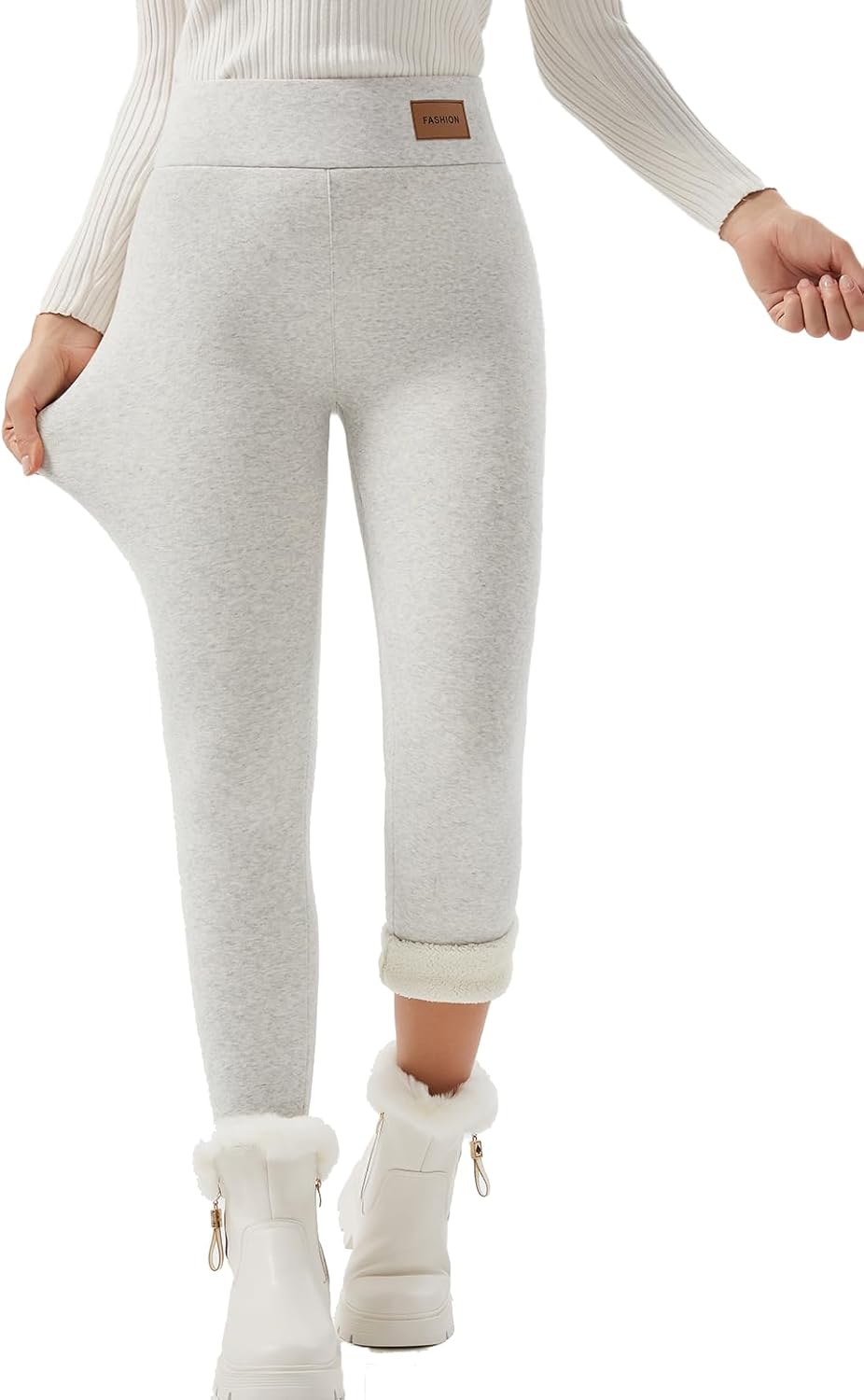Winter Warm Thick Leggings with Fleece Lining for Women