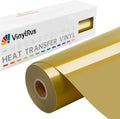 Heat Transfer Vinyl 12 x 50ft Gold Iron On Roll - Easy to Cut & Weed