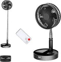 UN UNITEDTIME Foldaway Desk and Table Fan - Portable 4-Speed Pedestal