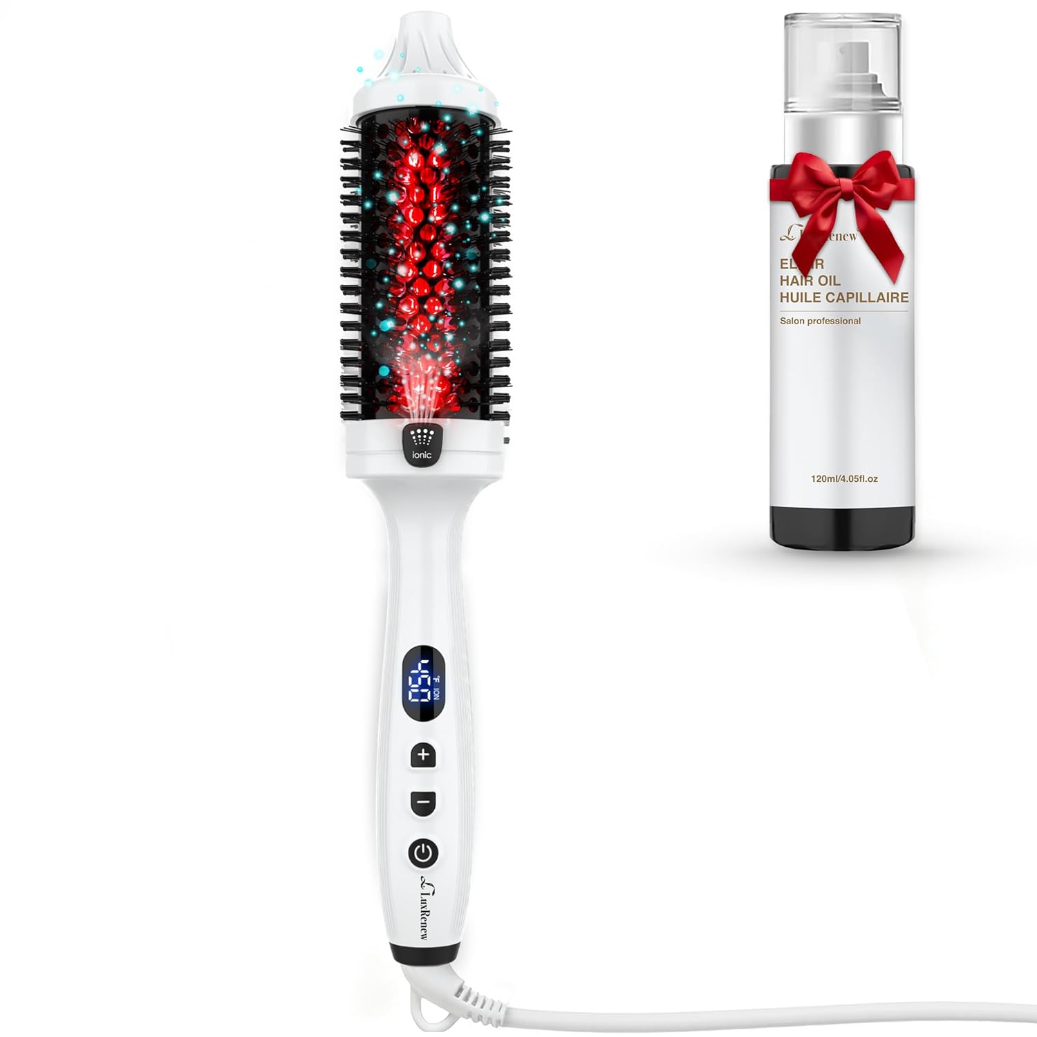 Infrared Bounce Brush with Negative Ion Technology for All Hair Types