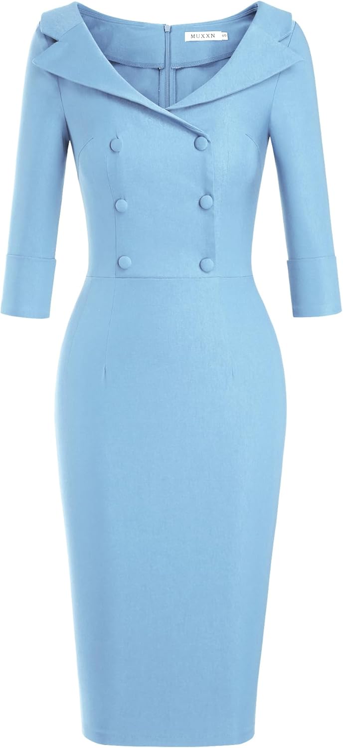 MUXXN Women's Classic Vintage Sweetheart Neckline Dress Review
