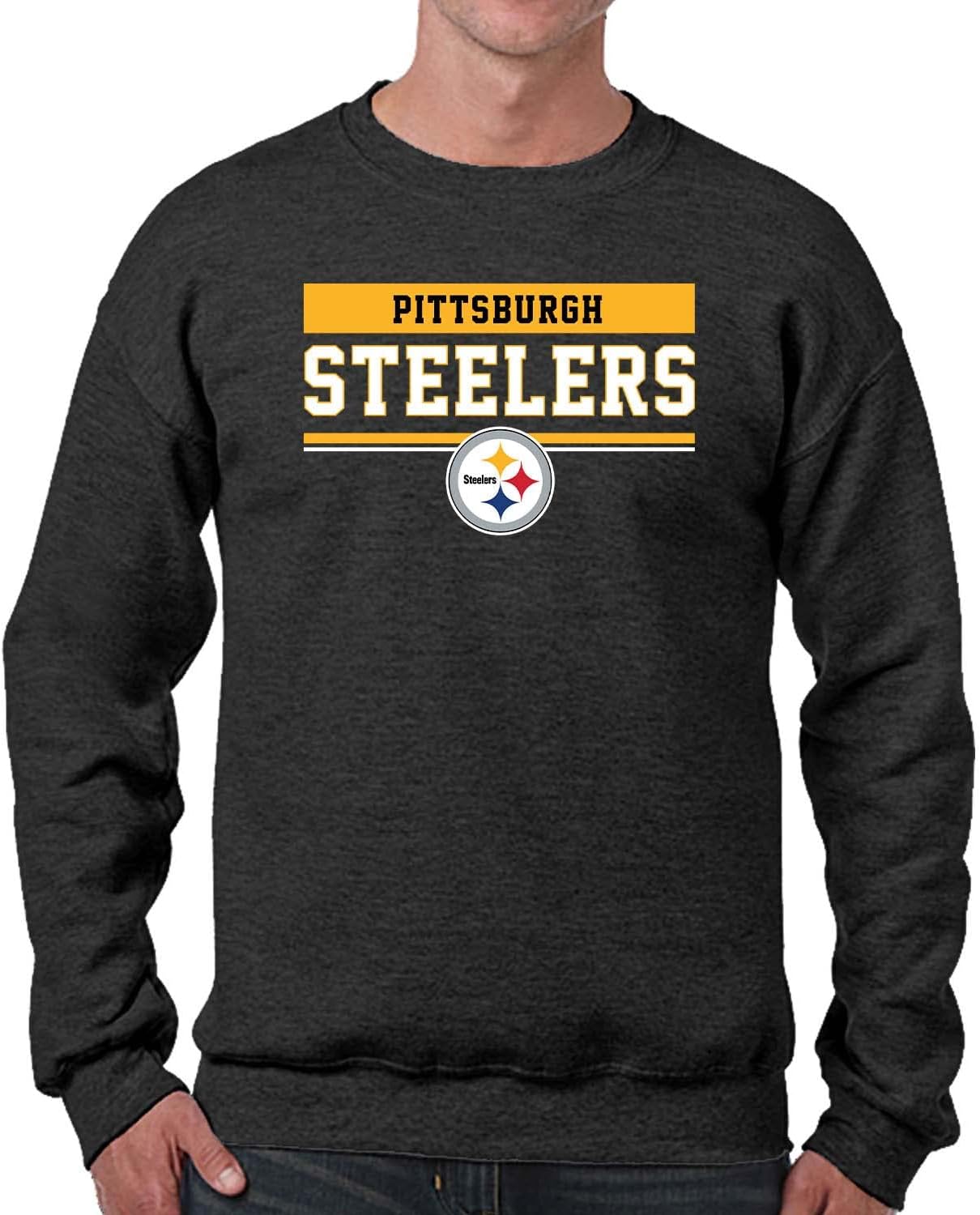Pittsburgh Steelers Charcoal Crewneck Sweatshirt for Gameday