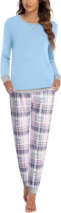 Long Sleeve Pajama Jogger Set for Women - Soft Rayon Blend