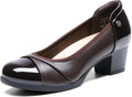 DREAM PAIRS Women's Low Chunky Block Pumps - Comfortable Dress